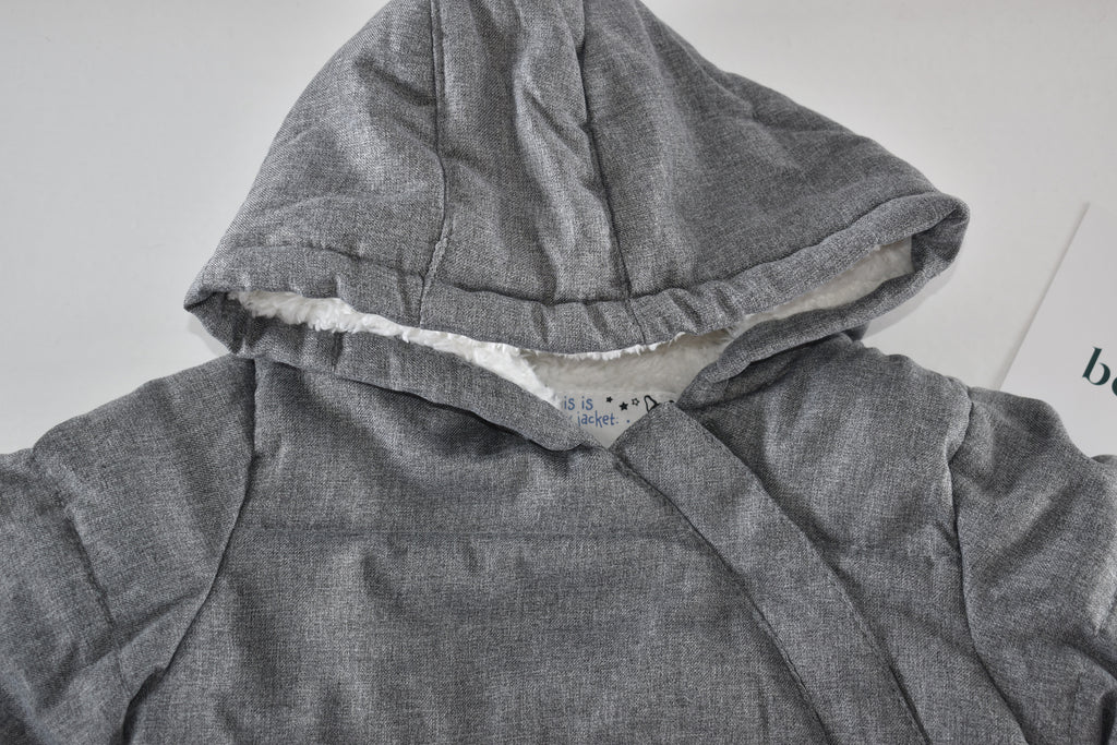 Grey padded bear coat