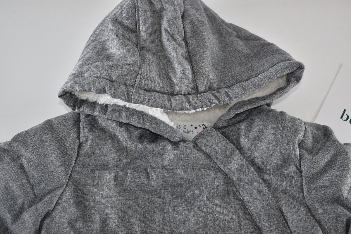 Grey padded bear coat
