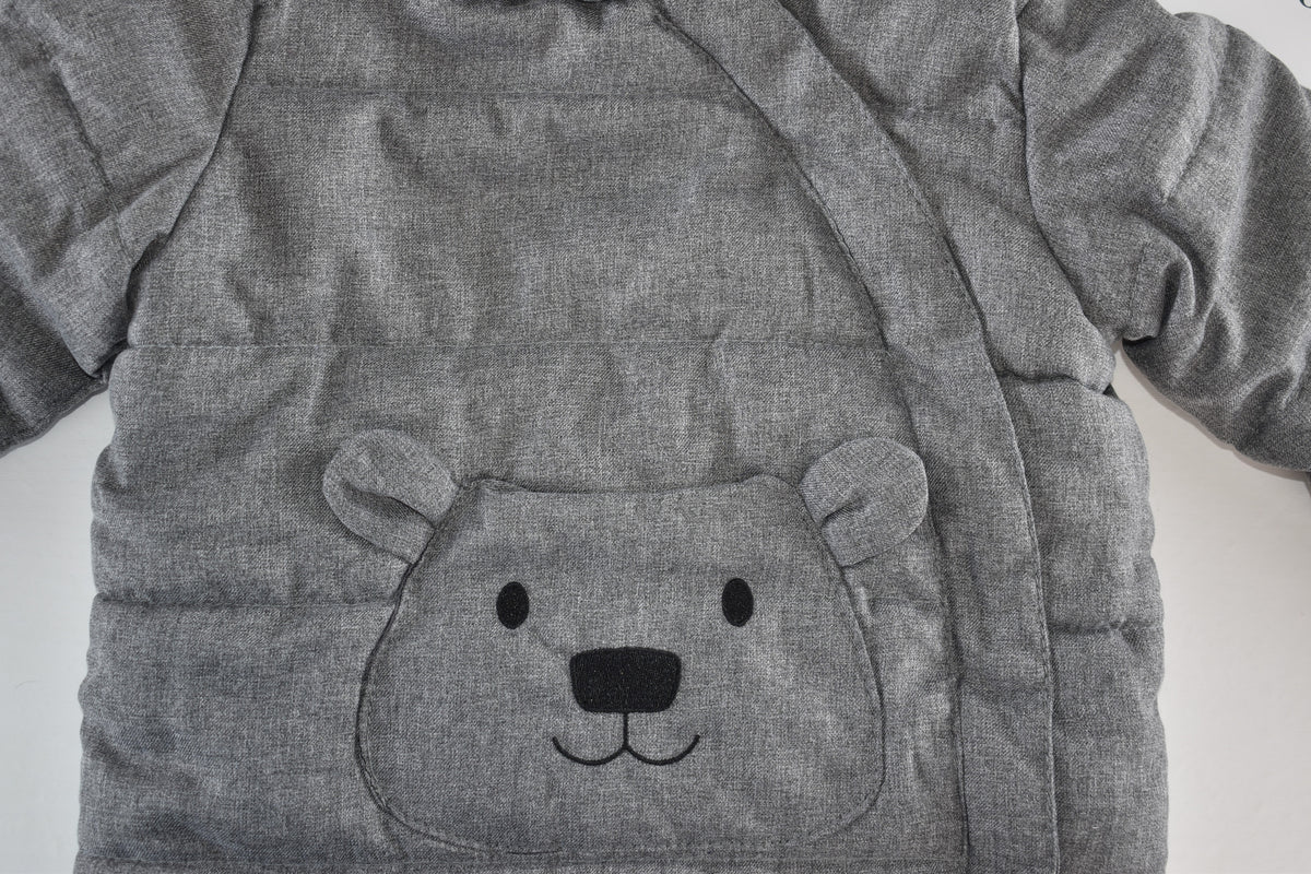 Grey padded bear coat