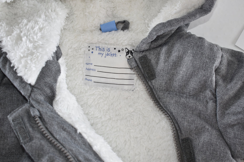 Grey padded bear coat