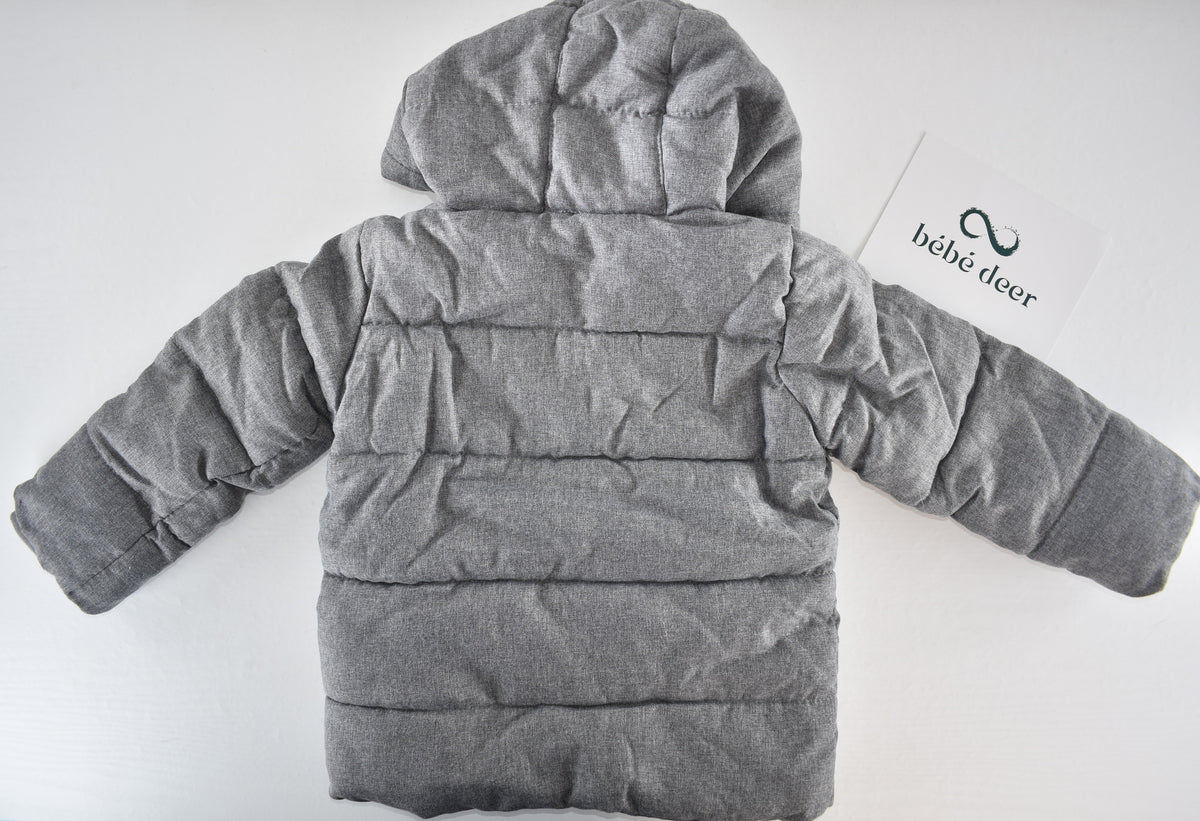 Grey padded bear coat