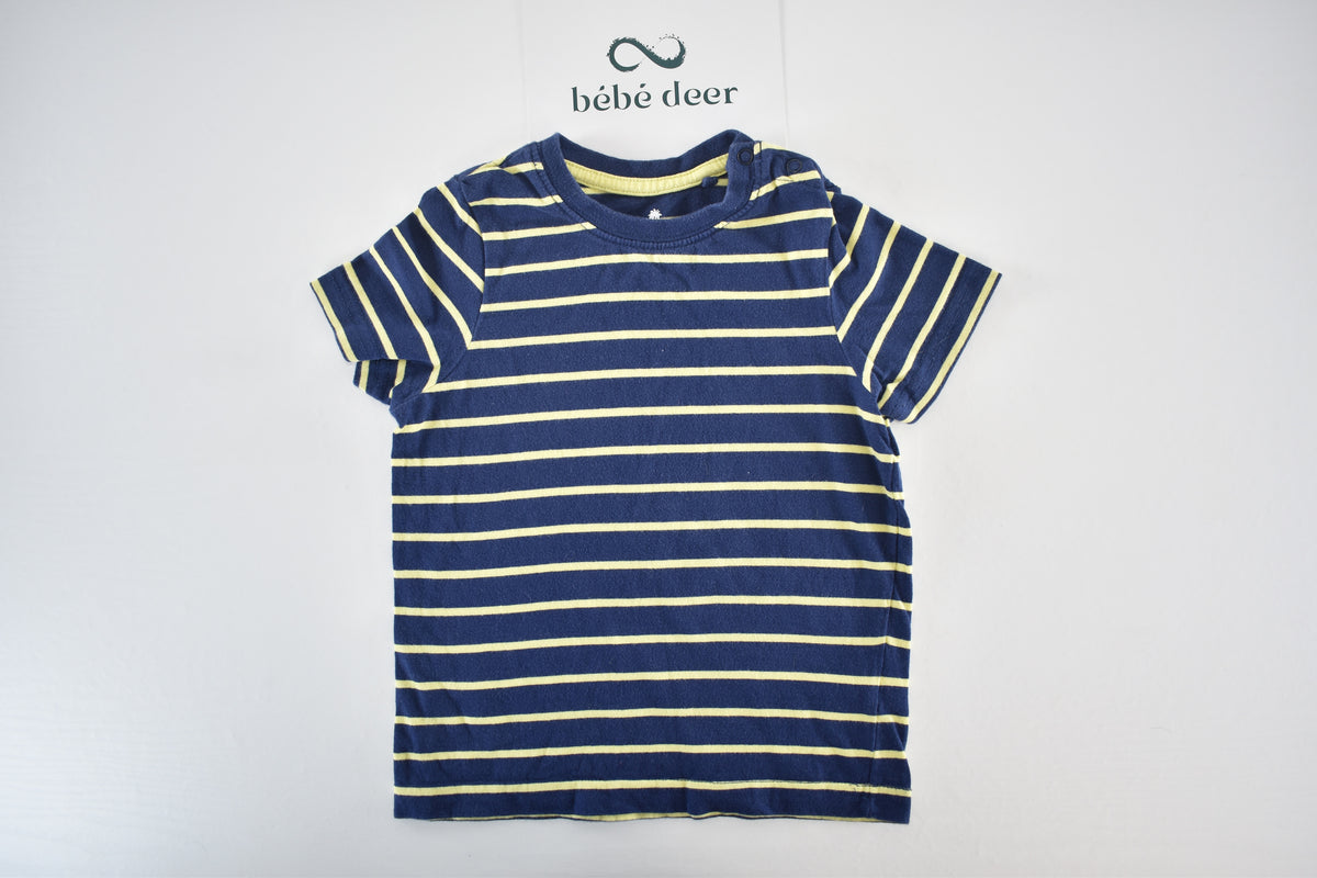 Striped short sleeve top