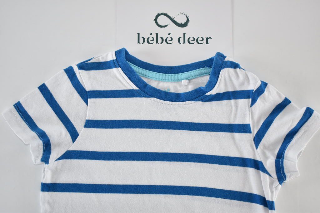 Striped short sleeve top