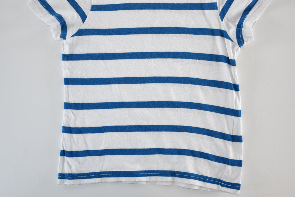 Striped short sleeve top