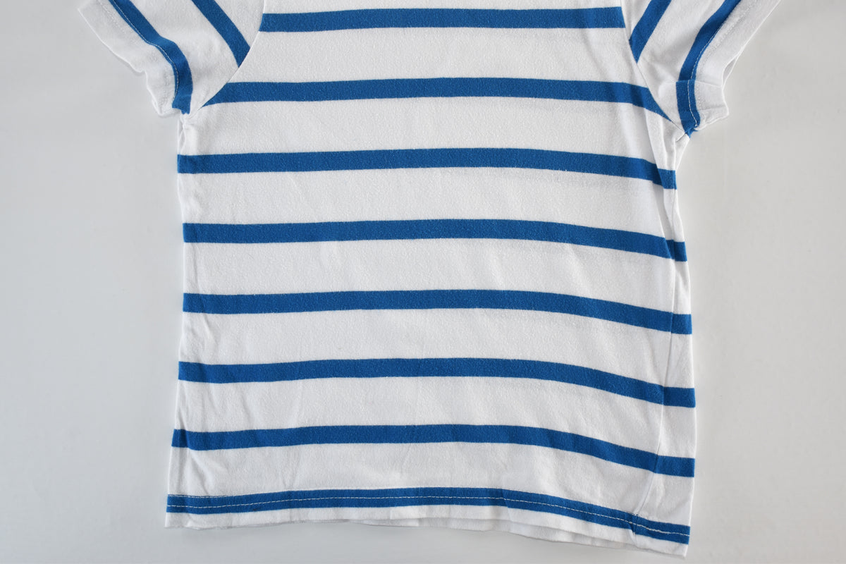 Striped short sleeve top