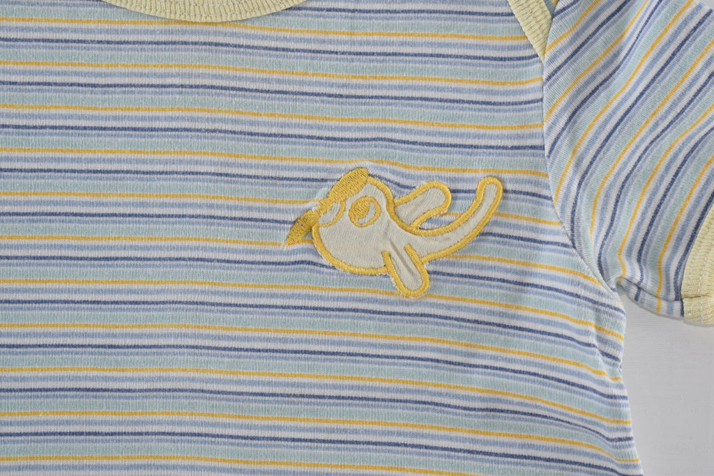 Striped dog short sleeve top