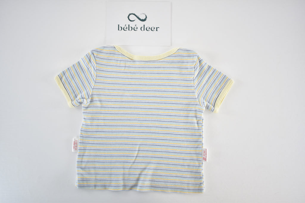 Striped dog short sleeve top