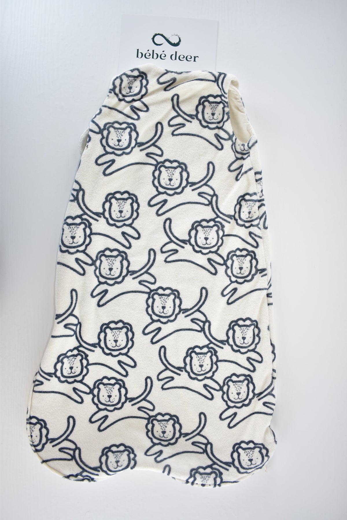 Lion print 1 TOG sleeping bag – 0–6 months