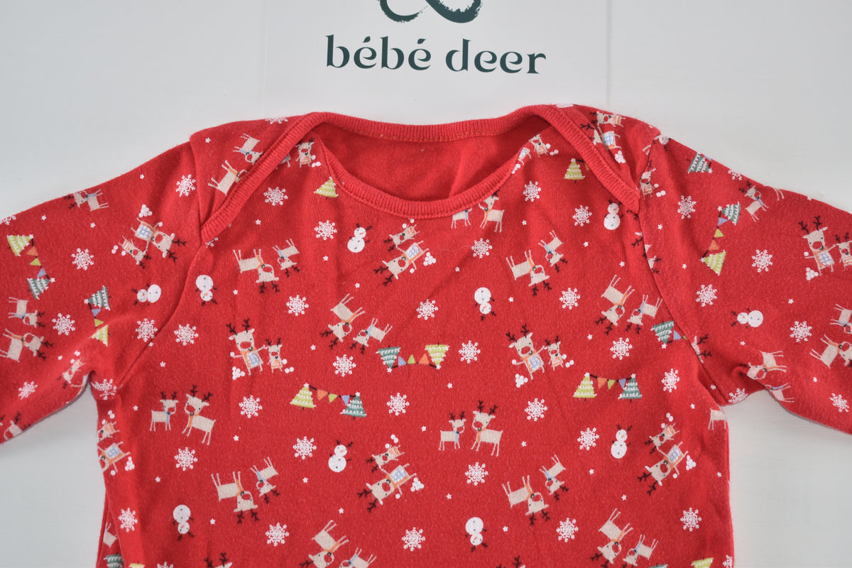 Christmas reindeer long sleeve bodysuit
