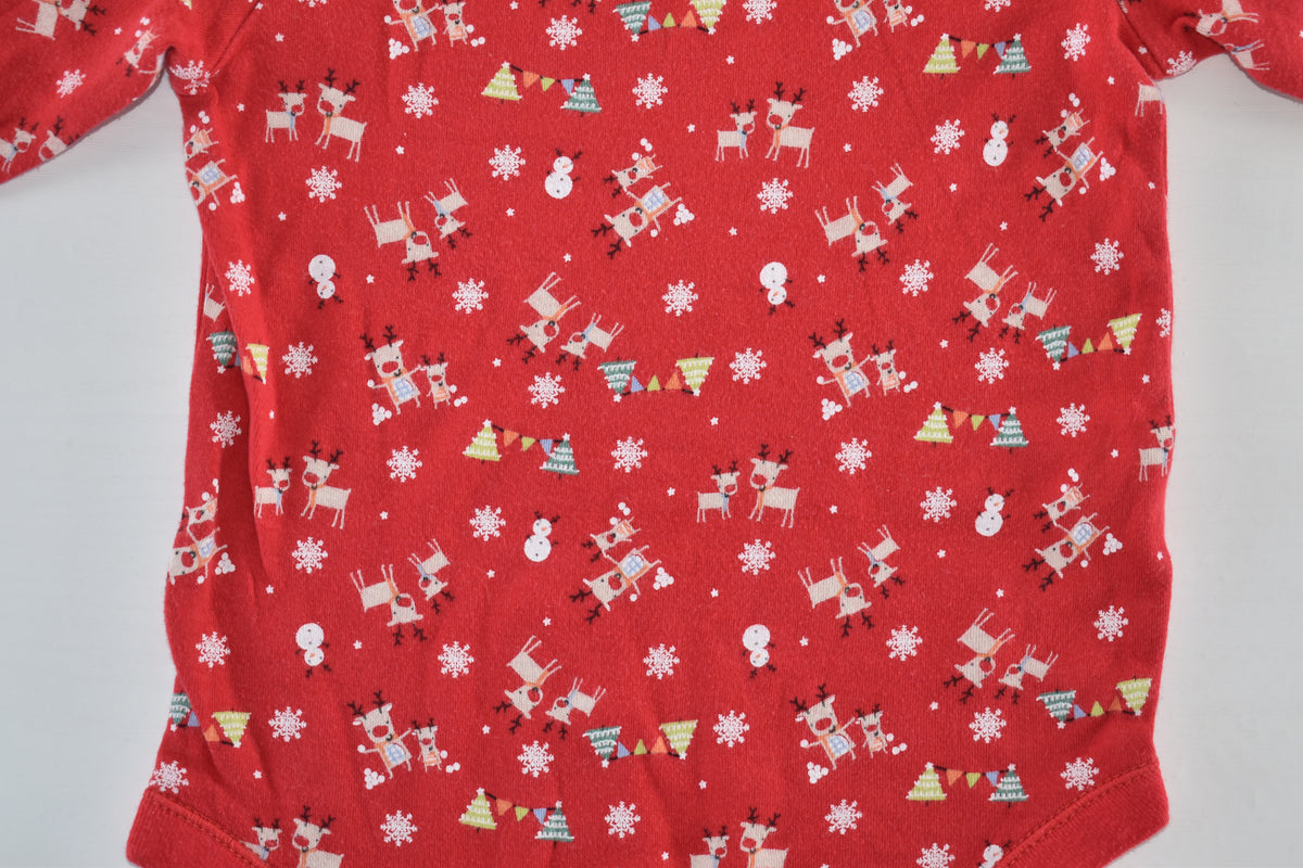 Christmas reindeer long sleeve bodysuit