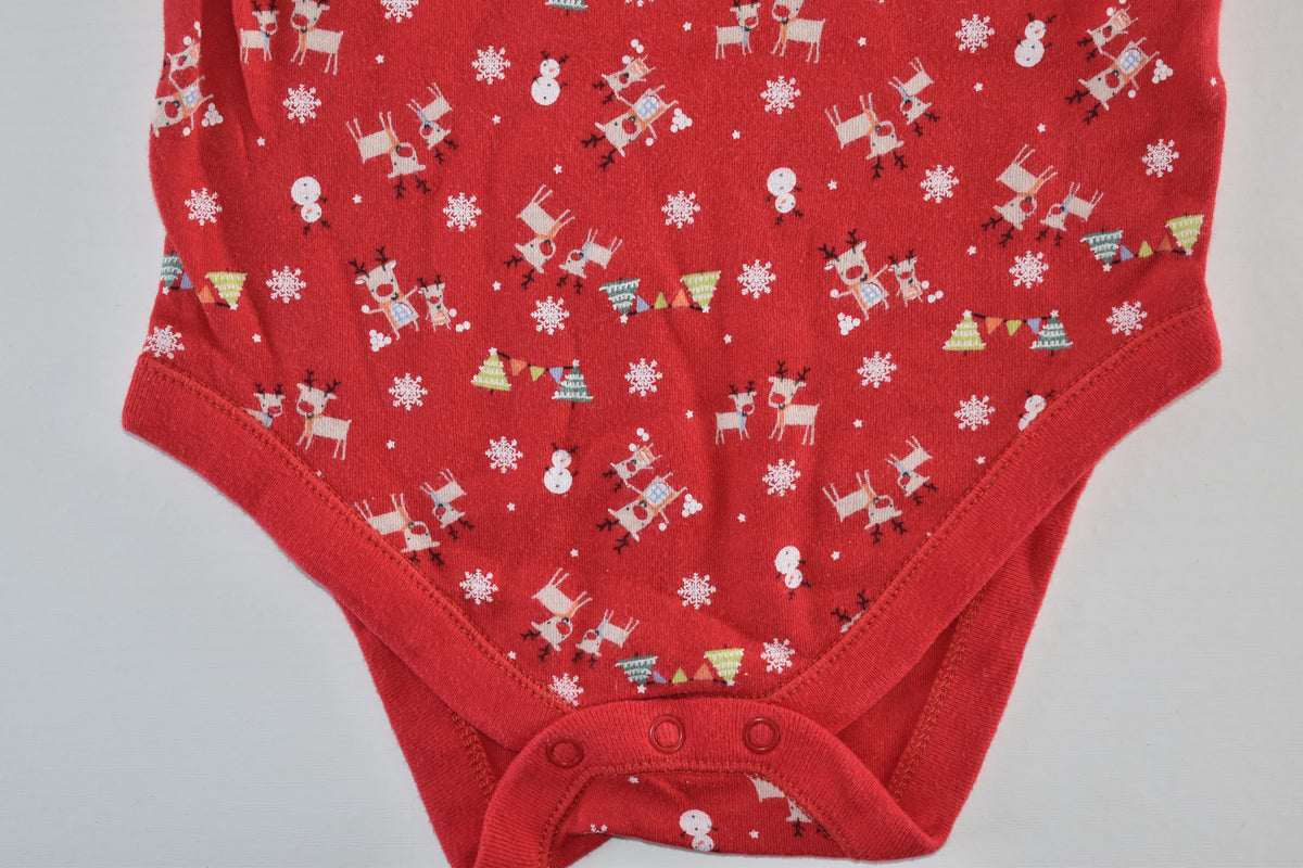 Christmas reindeer long sleeve bodysuit