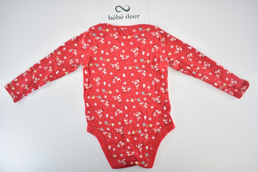 Christmas reindeer long sleeve bodysuit