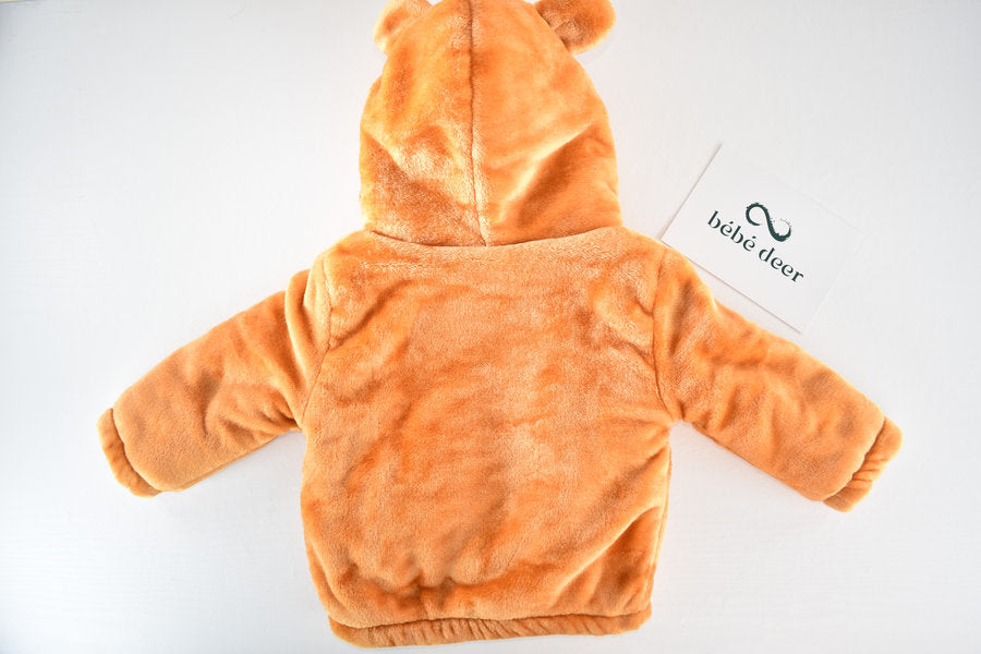 Bear hooded fleece jacket