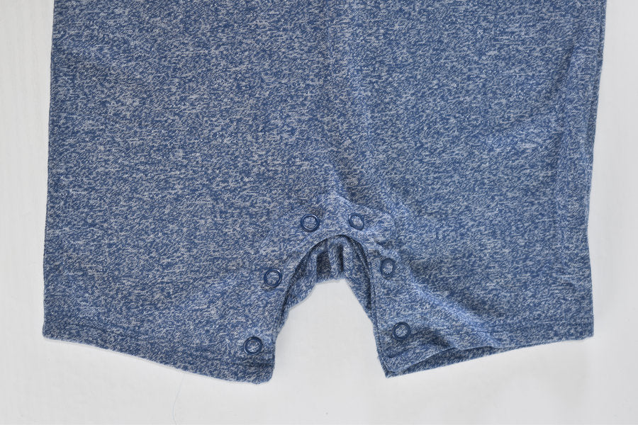 Blue marl polo romper