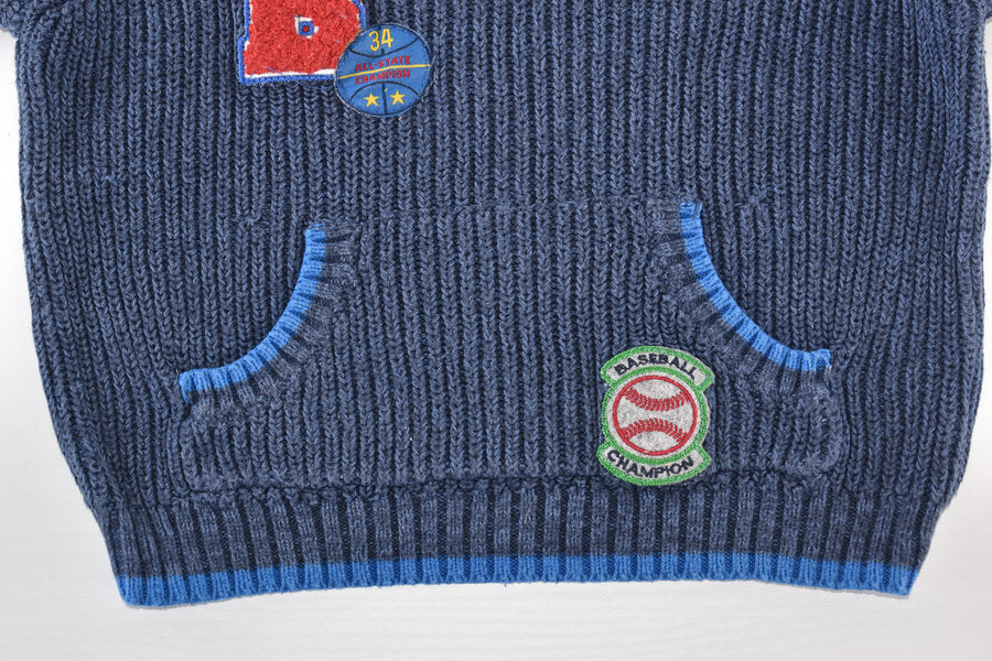Knitted baseball jumper