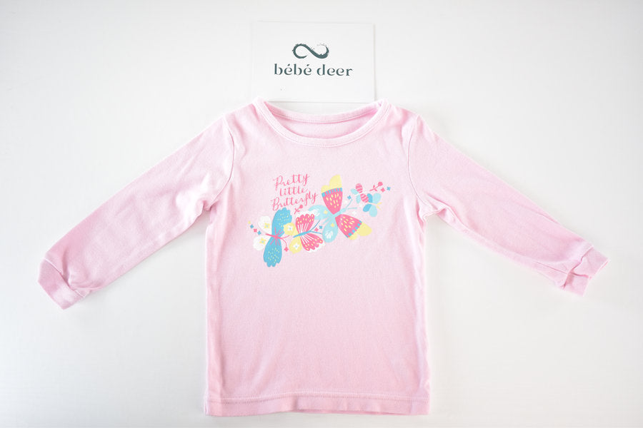 Pink butterfly top