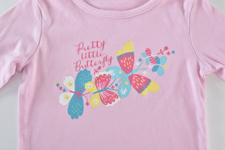 Pink butterfly top