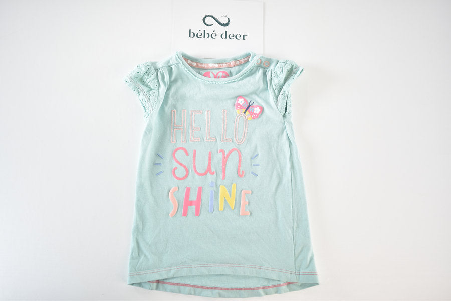Hello Sunshine top with butterfly detail