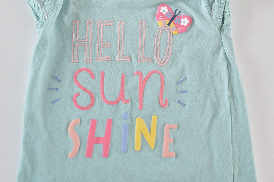 Hello Sunshine top with butterfly detail
