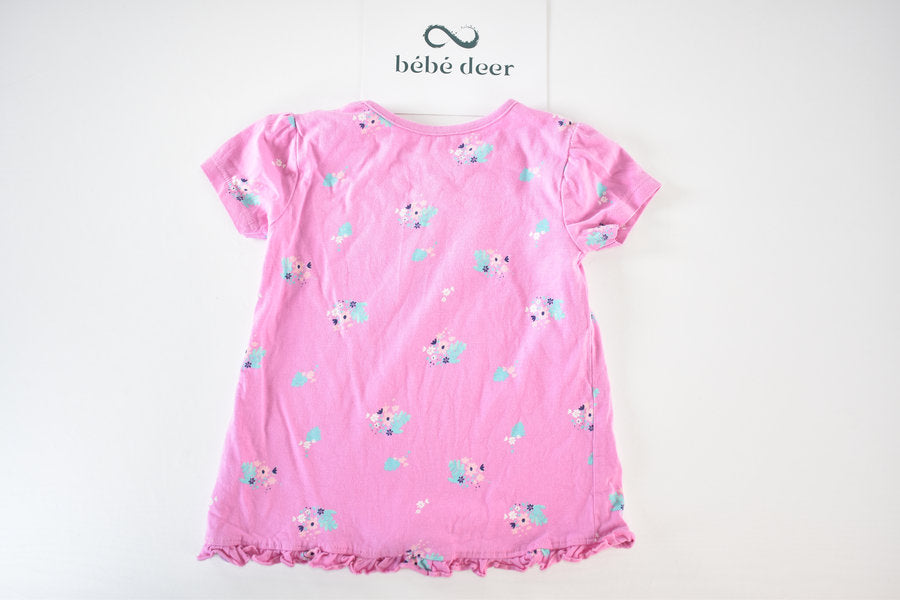 Pink floral short sleeve top