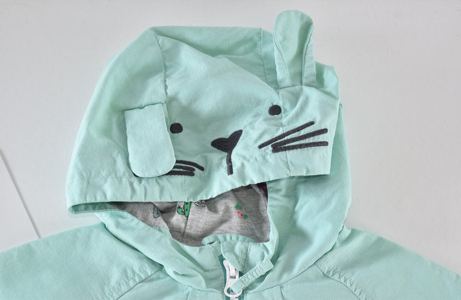 Kangaroo print hooded jacket
