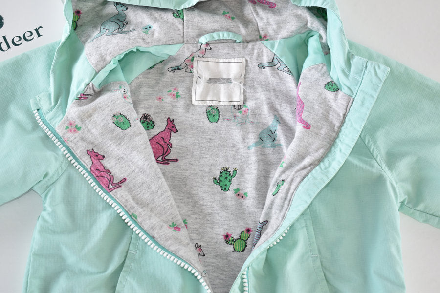 Kangaroo print hooded jacket