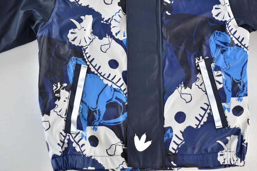 Blue dinosaur hooded jacket