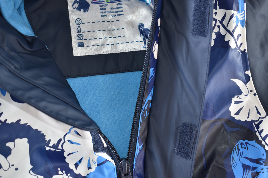 Blue dinosaur hooded jacket