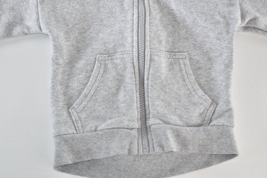 Grey zip-up hoodie
