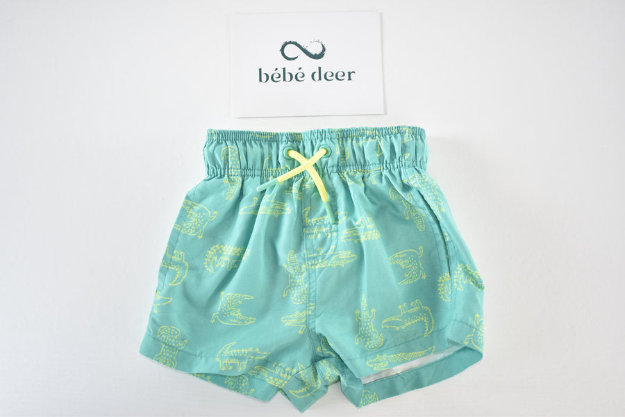 Crocodile print swim shorts