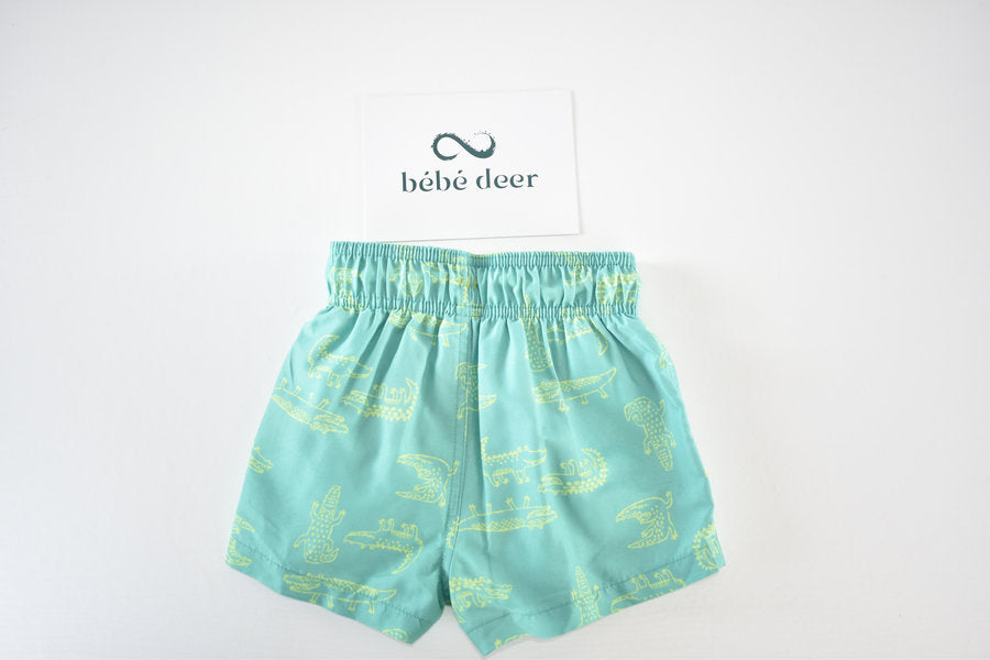 Crocodile print swim shorts