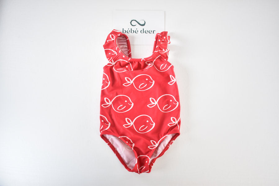 Fish print swimsuit