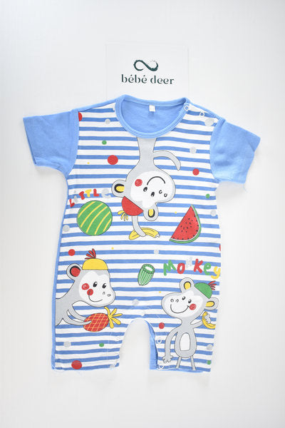 Monkey print romper