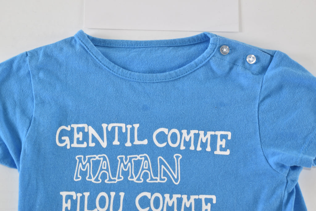 Blue slogan top