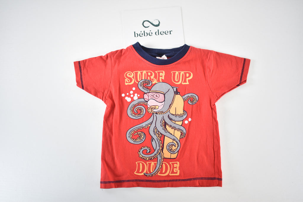 Top "Surf up dude" octopus print