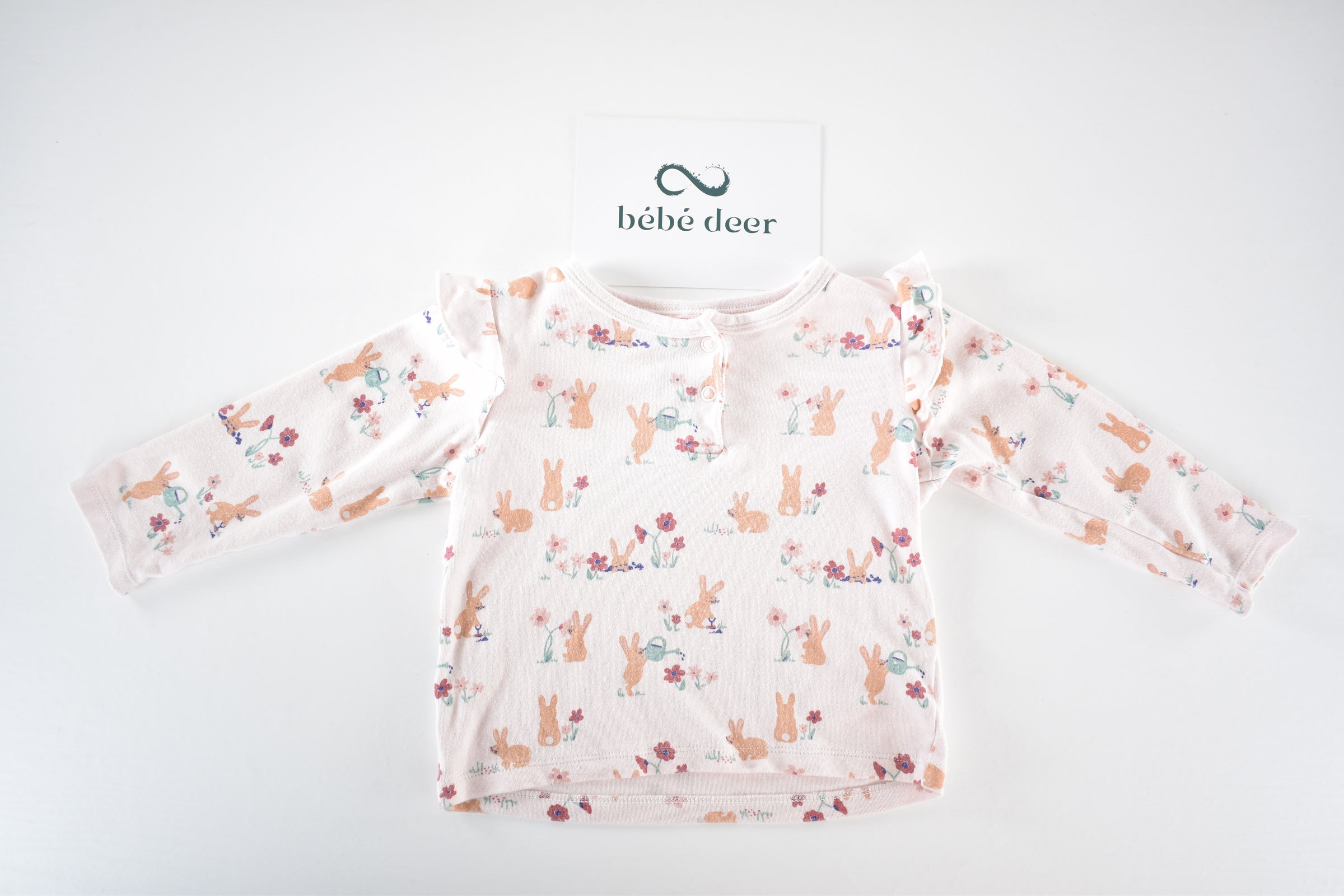 Rabbit print long sleeve top