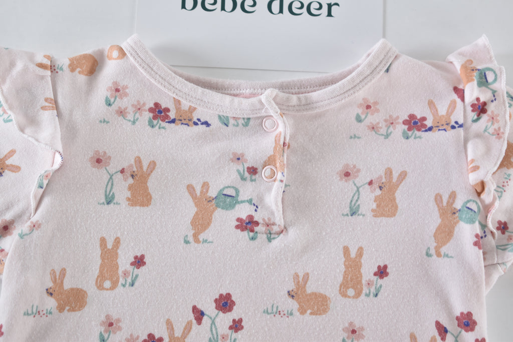 Rabbit print long sleeve top