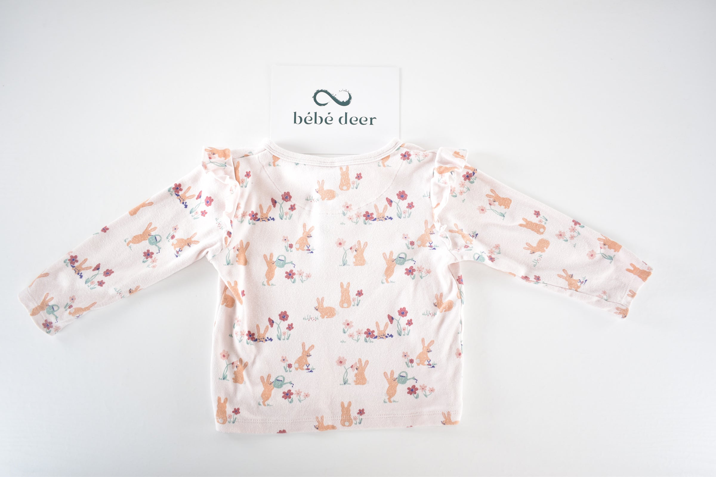 Rabbit print long sleeve top