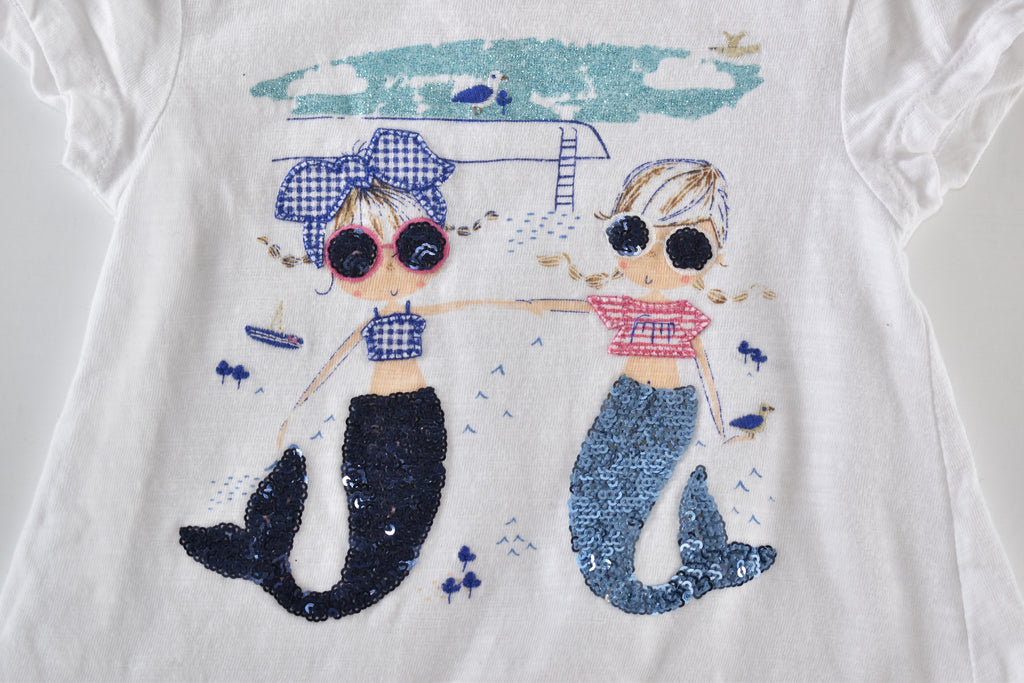 Mermaid sequin peplum top
