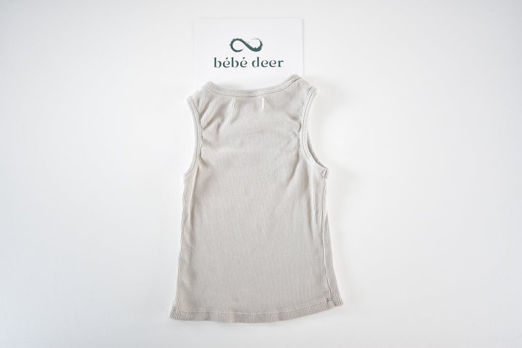 Ribbed surfer slogan vest top