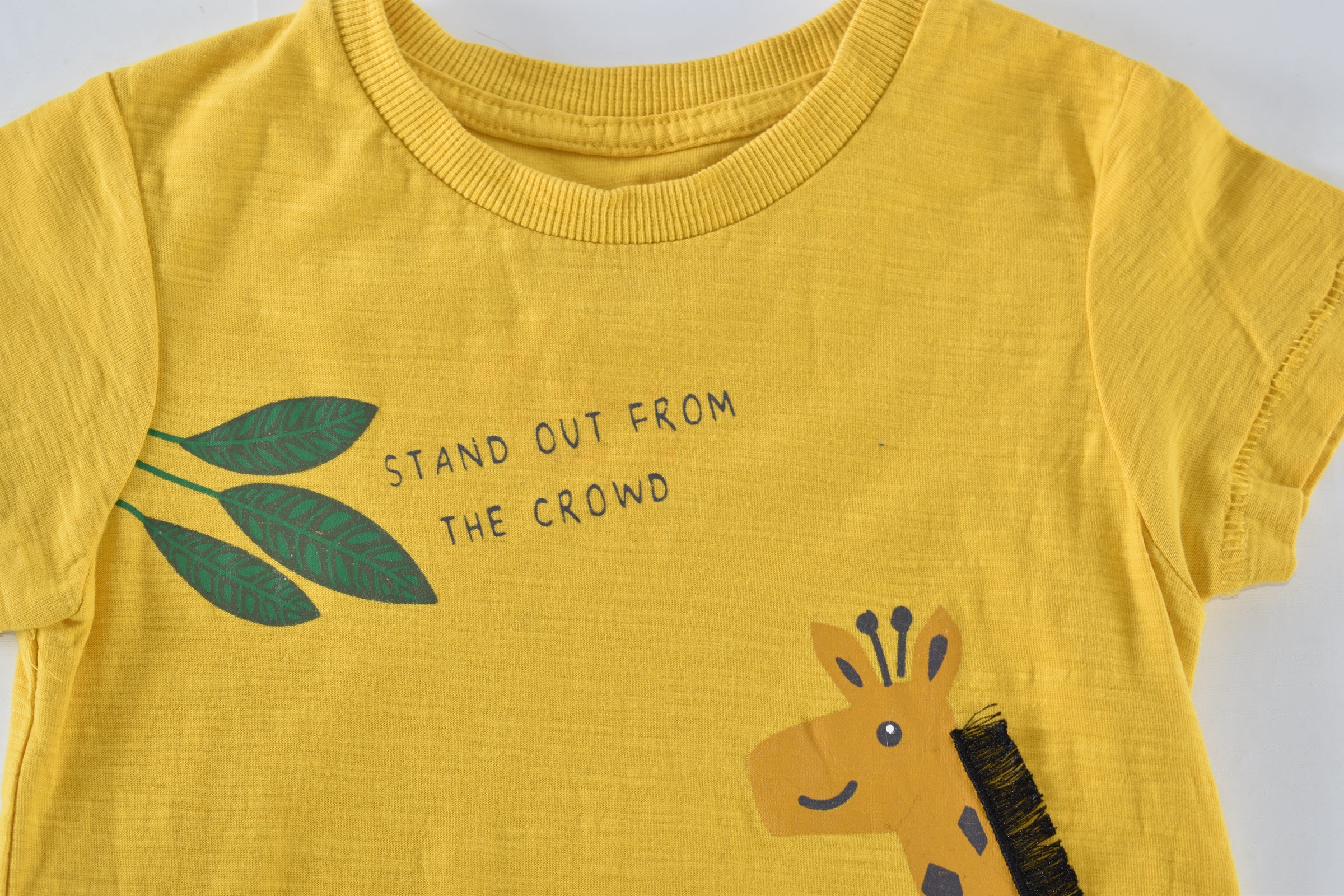 Safari animal t-shirt with textured giraffe mane