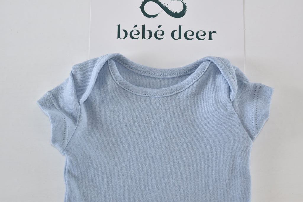 BÉBÉ NAISSANCE - Body bleu à manches courtes