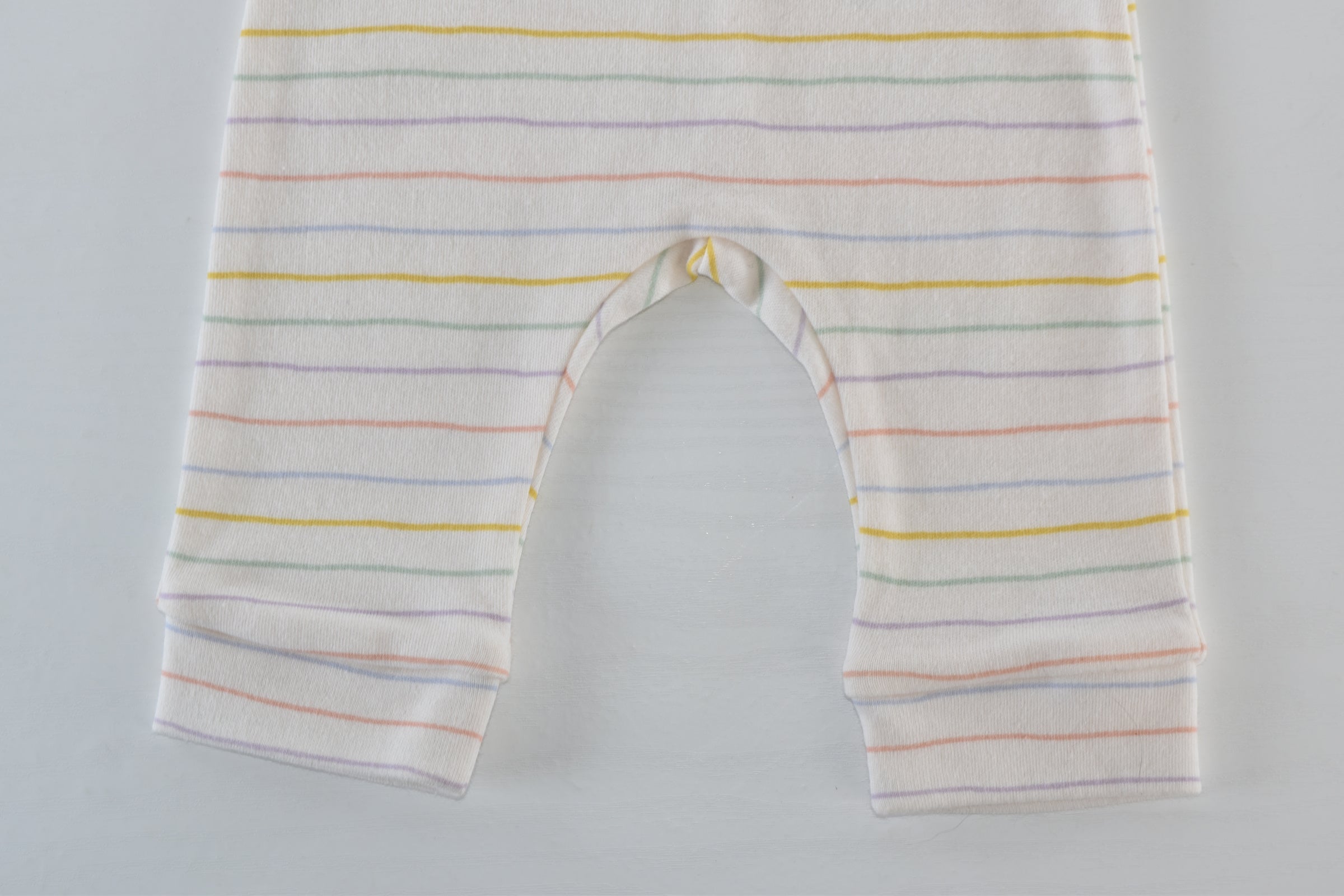 Pantalon côtelé rayé pastel