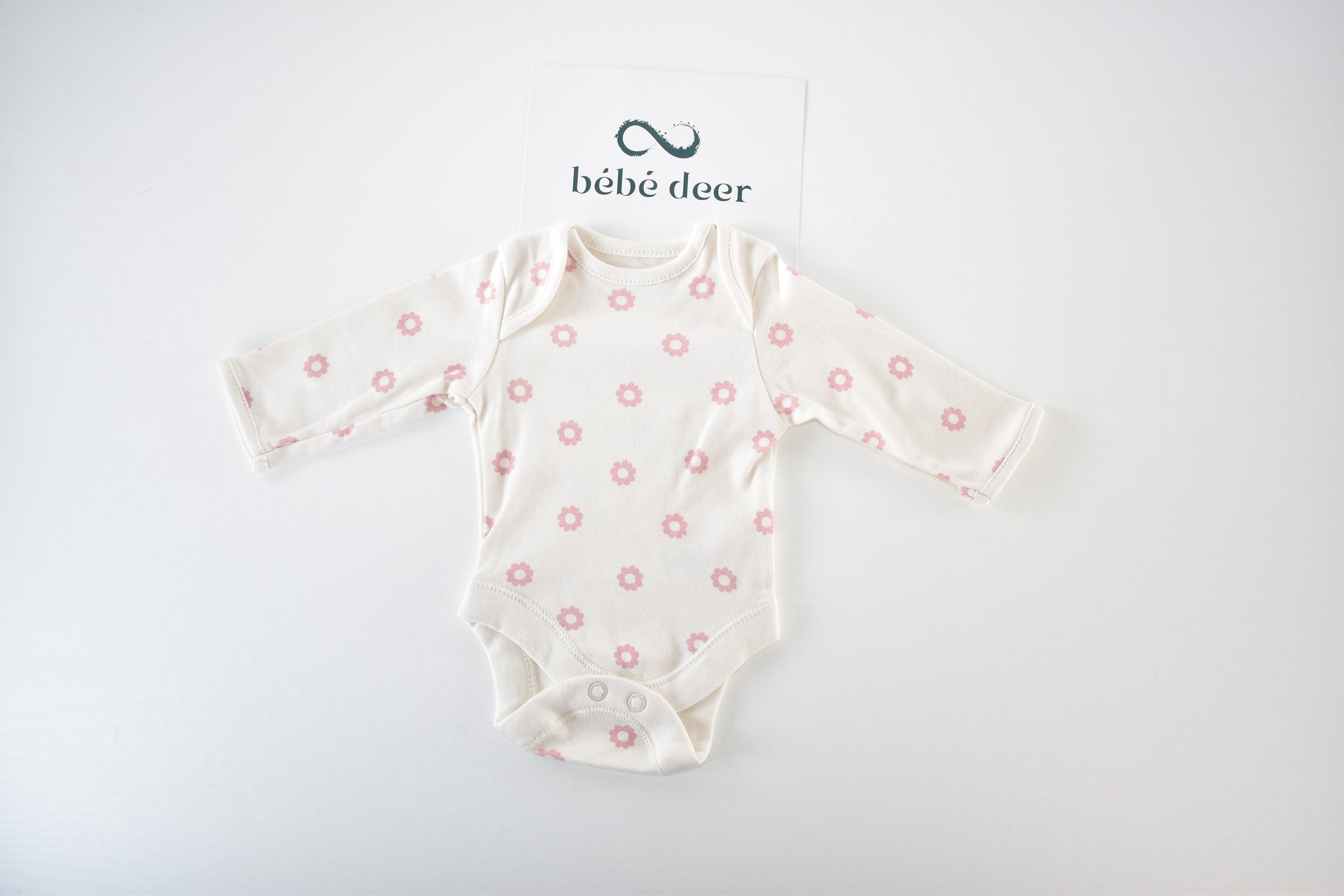 TINY BABY - Body à manches longues marguerite rose