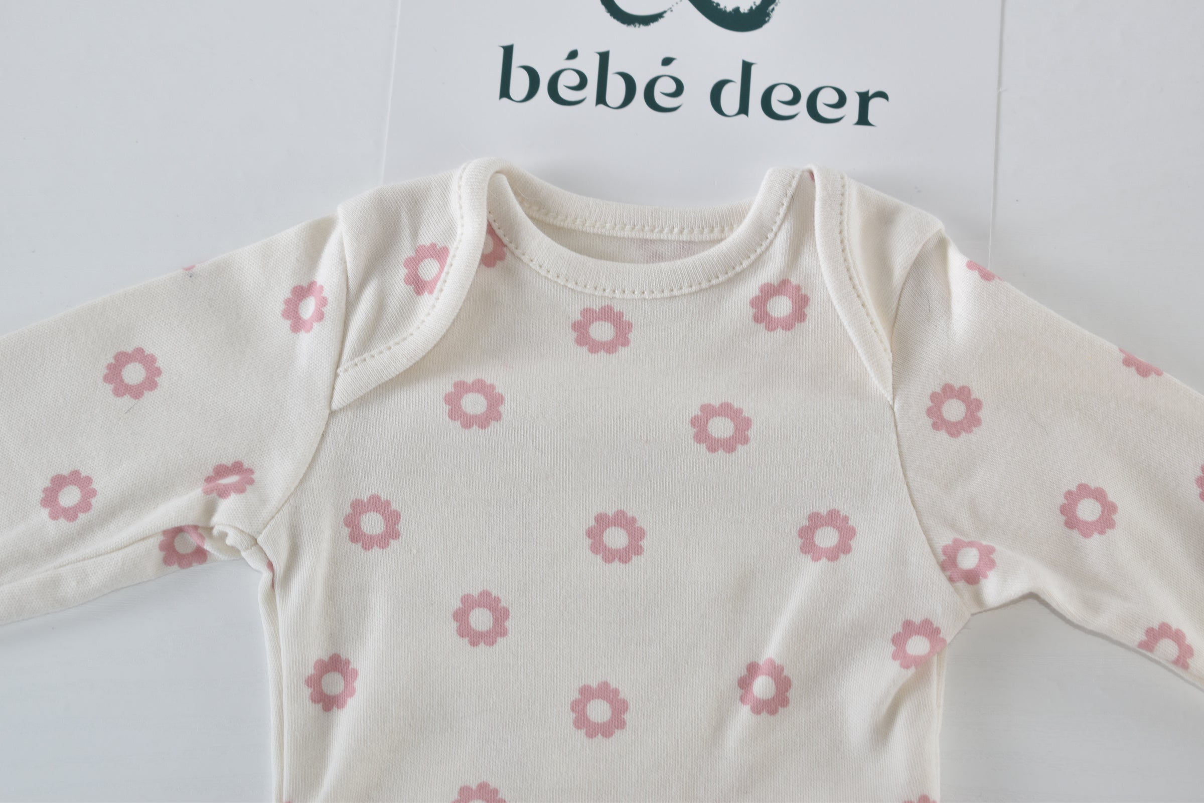 TINY BABY - Body à manches longues marguerite rose