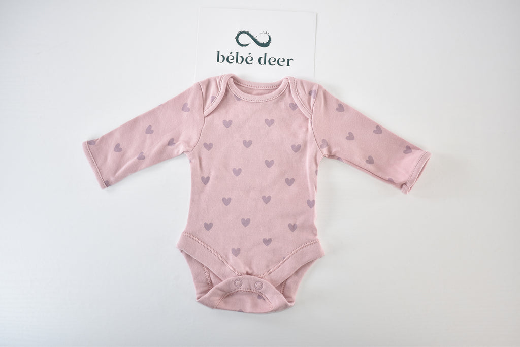 Bébé – Body à manches longues cœurs roses
