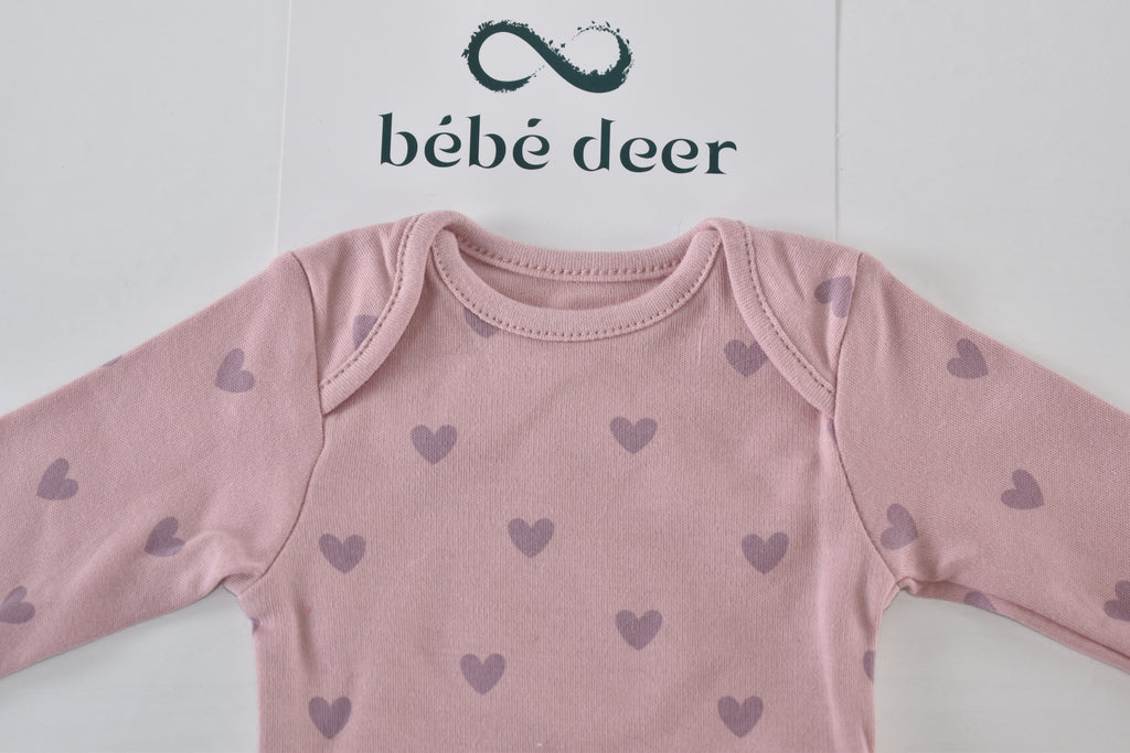 Bébé – Body à manches longues cœurs roses
