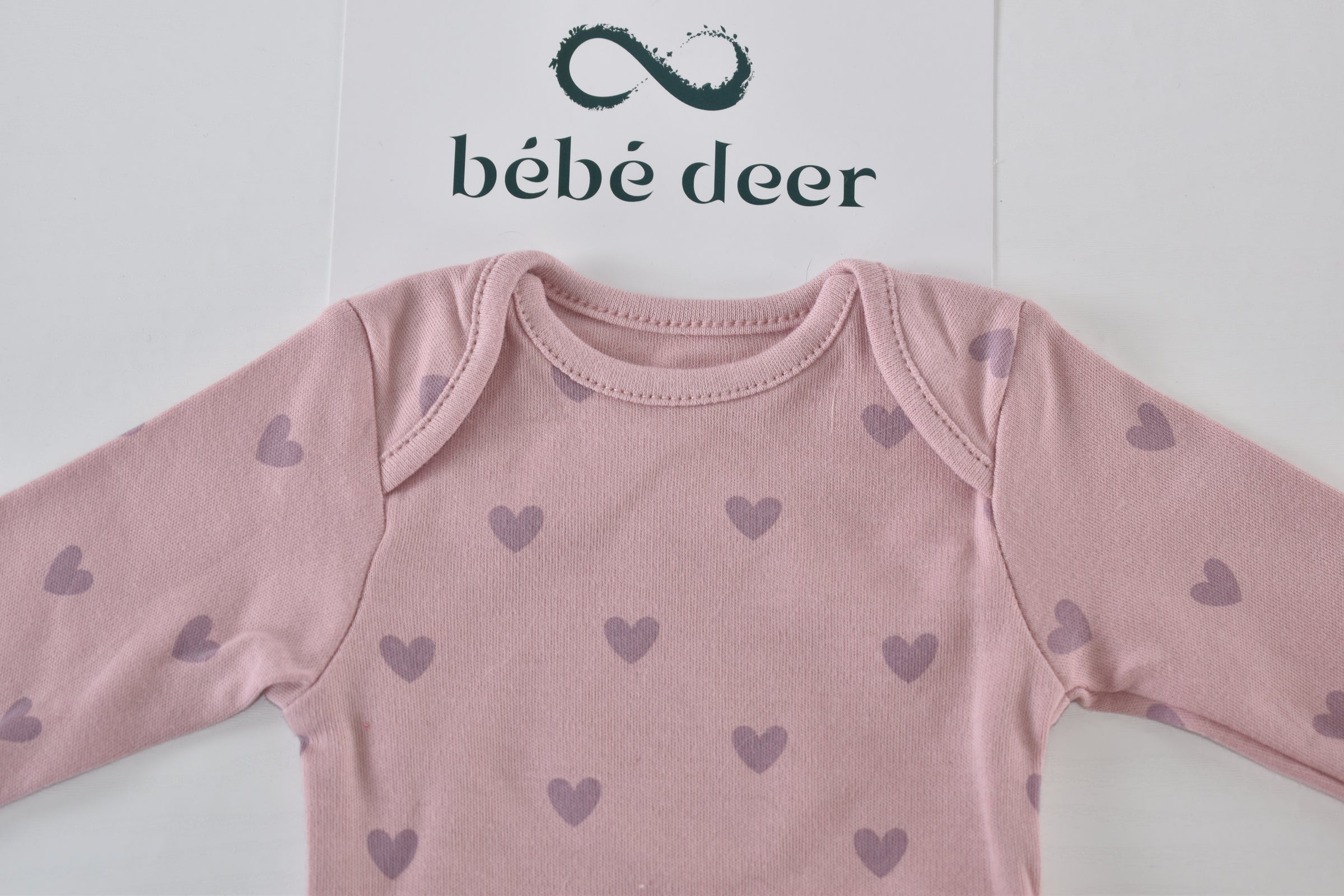 Bébé – Body à manches longues cœurs roses