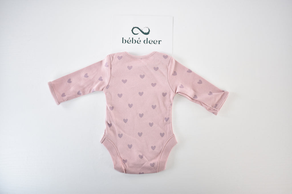Bébé – Body à manches longues cœurs roses
