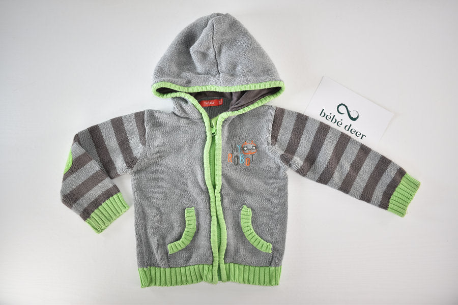 Gilet à capuche gris « My Robot »